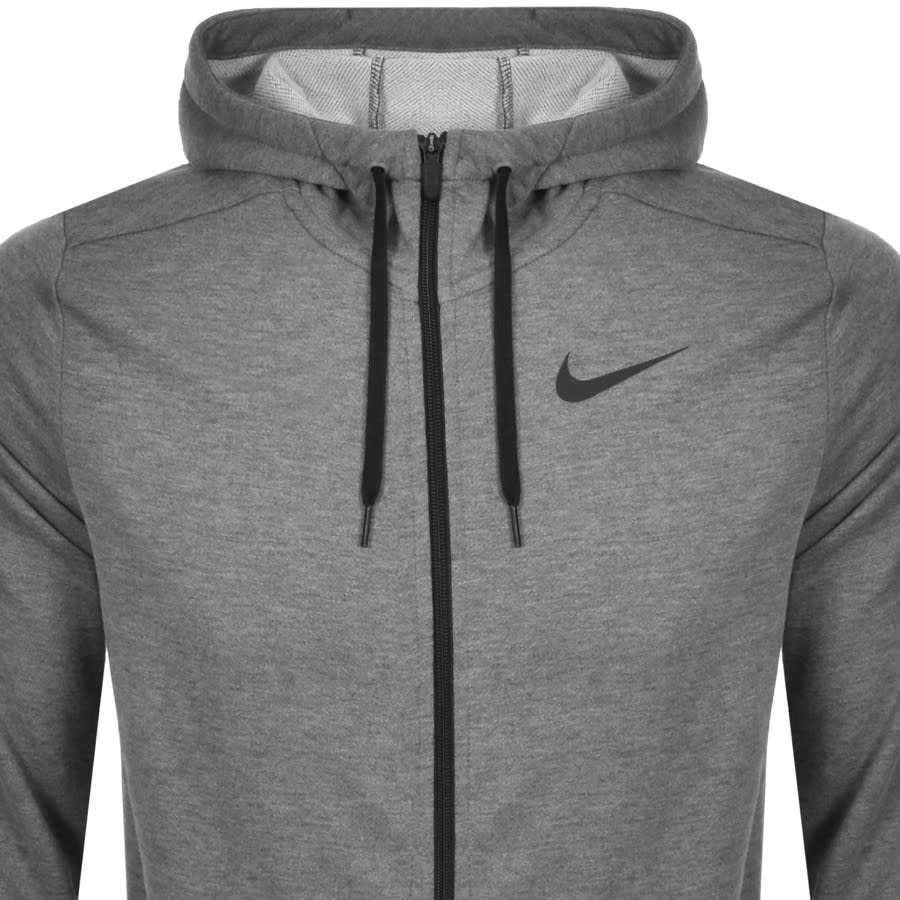 Alternative Image for ProductNike Training Full Zip Dri Fit Logo Hoodie Grey2